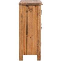Berkfield Home Decorative Bathroom Side Cabinet Solid Pinewood 59x32x80 cm in Brown | Size: 59 x 32 x 80 cm