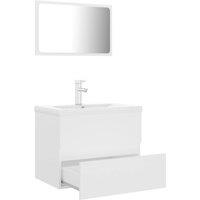 Berkfield Home Elegant Bathroom Furniture Set White Engineered Wood
