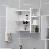 Berkfield Home Durable Bathroom Mirror Cabinet White 62.5x20.5x64 cm Engineered Wood