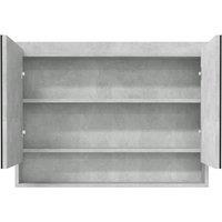 Berkfield Home Durable Bathroom Mirror Cabinet 80x15x60 cm MDF Concrete Grey | Size: 80 x 15 x 60 cm