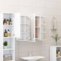 Berkfield Home Durable Bathroom Mirror Cabinet White 80x20.5x64 cm Engineered Wood