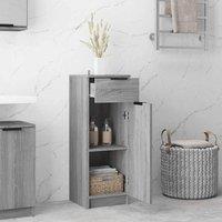 Berkfield Home Classic Bathroom Cabinet Grey Sonoma 32x34x90 cm Engineered Wood | Size: 32 x 34 x 90 cm