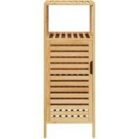 Berkfield Home Classic Bathroom Cabinet with Shelf 36x33x87 cm Bamboo in Light Tan | Size: 36 x 33 x 87 cm