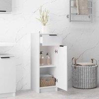 Berkfield Home Classic Bathroom Cabinet White 32x34x90 cm Engineered Wood | Size: 32 x 34 x 90 cm