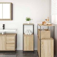 Berkfield Home Durable Bathroom Cabinet with Shelves Sonoma Oak 36x35x95 cm in Natural | Size: 36 x 35 x 95 cm