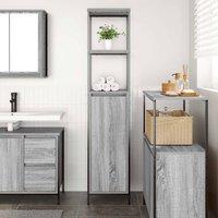 Berkfield Home Durable Bathroom Cabinet with Shelves Grey Sonoma 36x35x165 cm | Size: 36 x 35 x 165 cm