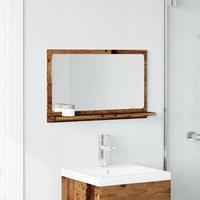 Berkfield Home Durable Bathroom Mirror Cabinet Old Wood 60x11x37 cm Engineered Wood in Brown | Size: 60 x 11 x 37 cm