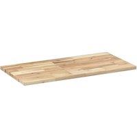 Berkfield Home Versatile Bathroom Vanity Top Untreated 60x40x2 cm Solid Wood Acacia in Brown | Size: 60 x 40 x 2 cm