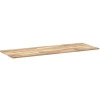 Berkfield Home Versatile Bathroom Vanity Top Untreated 120x50x2 cm Solid Wood Acacia in Brown | Size: 120 x 50 x 2 cm