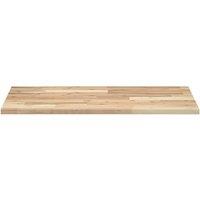 Berkfield Home Versatile Bathroom Vanity Top Untreated 100x50x2 cm Solid Wood Acacia in Brown | Size: 100 x 50 x 2 cm