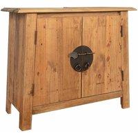 Berkfield Home Durable Bathroom Vanity Cabinet Solid Pinewood 70x32x63 cm in Brown | Size: 70 x 32 x 63 cm