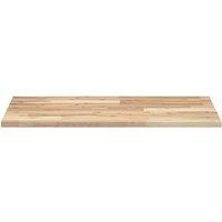 Berkfield Home Versatile Bathroom Vanity Top Untreated 80x50x2 cm Solid Wood Acacia in Brown | Size: 80 x 50 x 2 cm