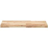 Berkfield Home Versatile Bathroom Vanity Top Untreated 140x40x4 cm Solid Wood Acacia in Brown | Size: 140 x 40 x 4 cm