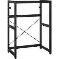 Berkfield Home Elegant Bathroom Washbasin Frame with Built-in Basin Black Iron