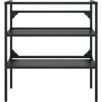 Berkfield Home Durable Bathroom Washbasin Frame Black 79x38x83 cm Iron | Size: 79 x 38 x 83 cm