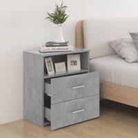 Berkfield Home Modern Bed Cabinet Concrete Grey 50x32x60 cm | Size: 50 x 32 x 60 cm