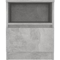 Berkfield Home Durable Bed Cabinet Concrete Grey 40x40x50 cm Engineered Wood | Size: 40 x 40 x 50 cm