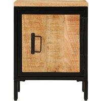 Berkfield Home Beautiful Bed Cabinet 40x30x52.5 cm Solid Rough Wood Mango in Brown