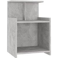 Berkfield Home Durable Bed Cabinets 2 pcs Concrete Grey 40x35x60 cm Engineered Wood | Size: 40 x 35 x 60 cm