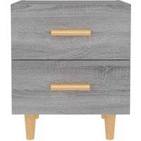 Berkfield Home Beautiful Bed Cabinets 2 pcs Grey Sonoma 40x35x47.5 cm