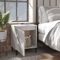 Berkfield Home Sturdy Bed Cabinets with Metal Legs 2 pcs Concrete Grey 40x30x50 cm | Size: 40 x 30 x 50 cm