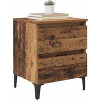 Berkfield Home Stylish Bed Cabinets 2 pcs Old Wood 40x35x50 cm Engineered Wood in Brown | Size: 40 x 35 x 50 cm