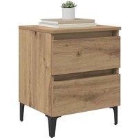 Berkfield Home Traditional Bed Cabinet Artisan Oak 40x35x50 cm Engineered Wood in Brown | Size: 40 x 35 x 50 cm