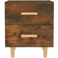 Berkfield Home Beautiful Bed Cabinets 2 pcs Smoked Oak 40x35x47.5 cm in Brown