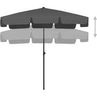 Berkfield Home Sturdy Beach Umbrella Anthracite 200x125 cm in Dark Grey