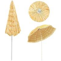 Berkfield Home Harmful Beach Umbrella Natural 300 cm Hawaii Style