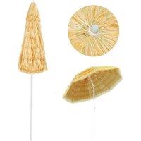 Berkfield Home Harmful Beach Umbrella Natural 240 cm Hawaii Style