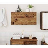 Berkfield Home Decorative Bathroom Wall Cabinet Old Wood 80x25x40 cm Engineered Wood in Brown | Size: 80 x 25 x 40 cm