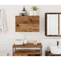 Berkfield Home Decorative Bathroom Wall Cabinet Old Wood 60x25x40 cm Engineered Wood in Brown | Size: 60 x 25 x 40 cm