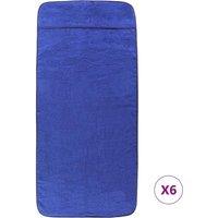 Berkfield Home Soft Beach Towels 6 pcs Royal Blue 60x135 cm Fabric 400 GSM