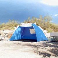 Berkfield Home Beautiful Beach Tent 2-Person Azure Blue Quick Release Waterproof