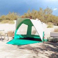 Berkfield Home Comfortable Beach Tent 2-Person Sea Green Quick Release Waterproof