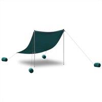 Berkfield Home Harmful Beach Canopy with Sand Anchors Green 214x236 cm
