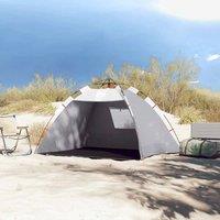 Berkfield Home Beautiful Beach Tent 2-Person Grey Quick Release Waterproof