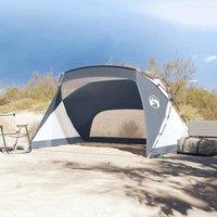 Berkfield Home Beautiful Beach Tent Grey 274x178x170/148 cm 185T Polyester