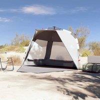 Berkfield Home Comfortable Beach Tent 3-Person Grey Quick Release Waterproof