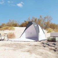 Berkfield Home Beautiful Beach Tent Grey 268x223x125 cm 185T Polyester | Size: 268 x 223 x 125 cm