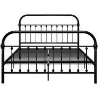 Berkfield Home Elegant Bed Frame Black Metal 120x200 cm | Size: Small Double
