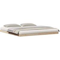 Berkfield Home Durable Bed Frame 160x210 cm Solid Wood Pine in Beige