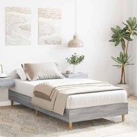 Berkfield Home Durable Bed Frame No Mattress Grey Sonoma 100x200 cm Engineered Wood