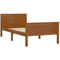 Berkfield Home Beautiful Bed Frame Honey Brown Solid Wood Pine 100x200 cm