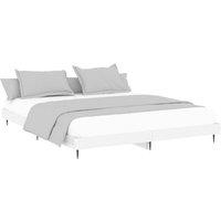 Berkfield Home Durable Bed Frame High Gloss White 120x200 cm Engineered Wood | Size: Small Double