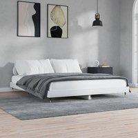 Berkfield Home Durable Bed Frame High Gloss White 200x200 cm Engineered Wood