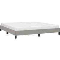 Berkfield Home Durable Bed Frame Light Grey 180x200 cm Super King Fabric