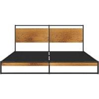 Berkfield Home Comfortable Bed Frame Metal 140x200 cm in Black