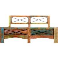 Berkfield Home Durable Bed Frame Solid Reclaimed Wood 140x200 cm